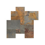 MS International Slate And Quartzite 12" x 12" Ashler Versailles Pattern California Gold