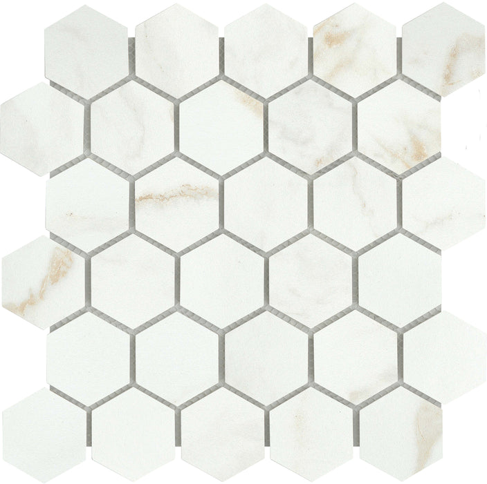 Emser Visconde 12"x12" Hexagon Mosaic "2x2" Matte Oro