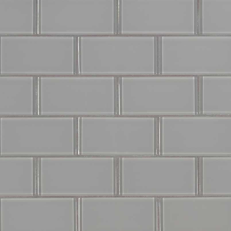 MS International Decorative Mosaic 12" x 12" Subway 2" x 6"  Oyster Gray