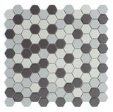 Emser Source 11"x11" Hexagon Mosaic 1"x1" Dark Blend