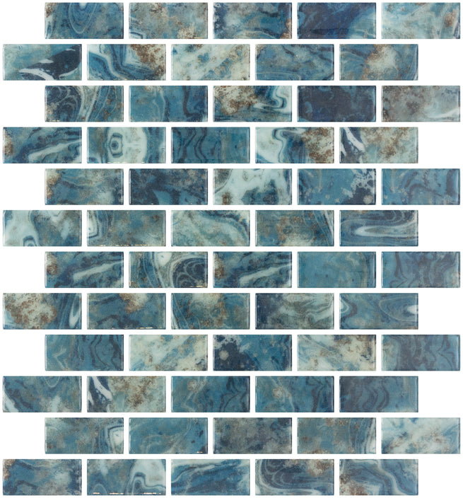 Emser Waterlace 10"x12" Mosaic 1"x2" Polished Ono