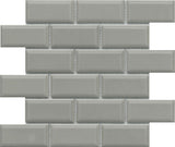 Emser Reward 11"x12" Beveled Off-set Mosaic 2"x4" Polished Dove