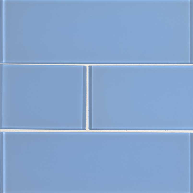 MS International Decorative Mosaic 12" x 12" Subway 4" x 12" Royal Azure