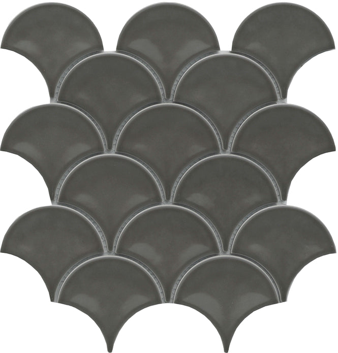 Emser Reward 10"x11" Fan Mosaic 3"x4" Polished Gray