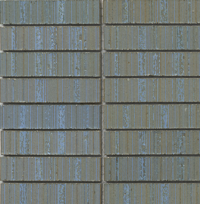 Emser Newtro 12"x12" Stacked Mosaic "1x6" Polished Ocean