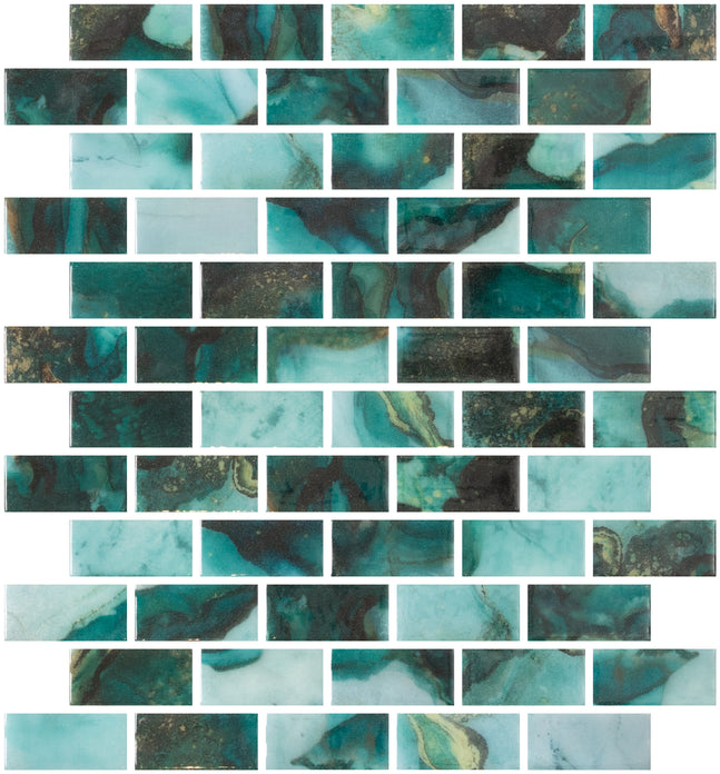 Emser Waterlace 10"x12" Mosaic 1"x2" Polished Uma