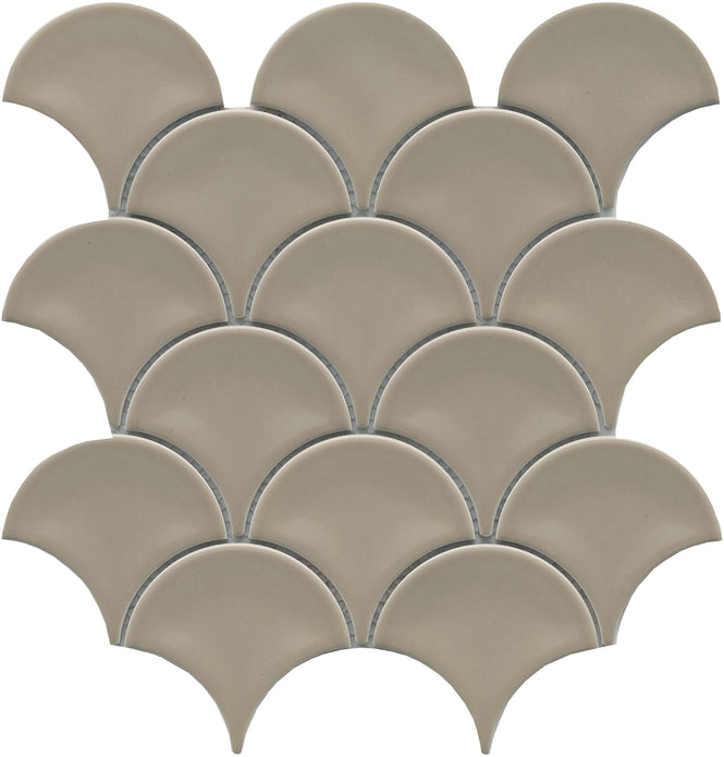 Emser Reward 10"x11" Fan Mosaic 3"x4" Polished Taupe