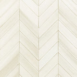 MS International Watercolor 12" x 15" Chevron Mosaic Bianco