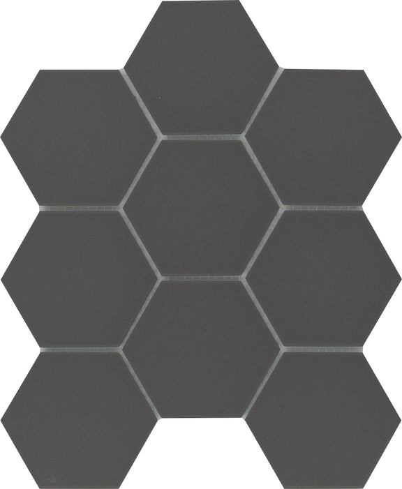 Emser Source 9"x10" Hexagon Mosaic 3" Black