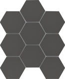 Emser Source 9"x10" Hexagon Mosaic 3" Black